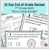 10 Day EOG Review | Boot Camp Bundle | Math 7 End of Grade