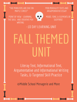 Preview of 11 Day Fall Themed ELA Unit: Literary and Informational Text & Writing