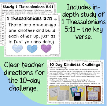 10 Day Kindness SEL Challenge for Christian Character Education | TPT