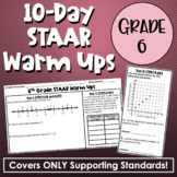 10 Day Review for 6th Grade Math BUNDLE: Warm-Ups and Stud