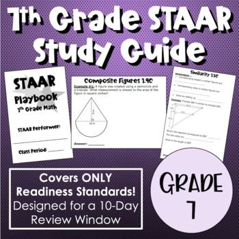 Preview of 10 Day Review for 7th Grade Math BUNDLE: Warm-Ups and Study Guide/Book