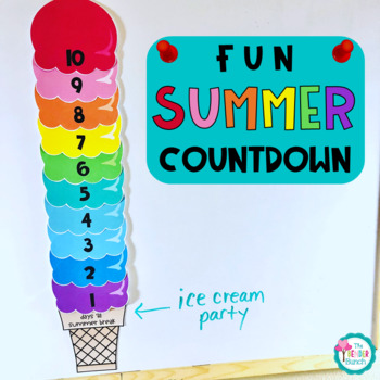 Preview of Fun End of Year Ice Cream Summer Countdown {Freebie}