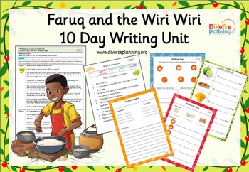 Preview of 10 Day Writing Unit: Faruq and the Wiri Wiri