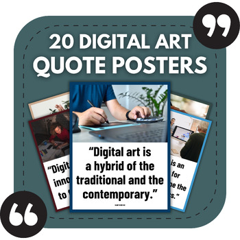 Preview of 20 Digital Art Bulletin Board Posters | Art Classroom Decor