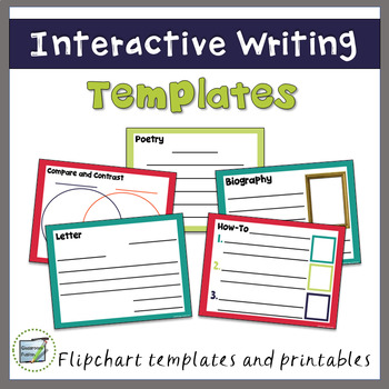 Preview of 10 Digital Interactive Writing Templates | How To |  Venn Diagram | Printables