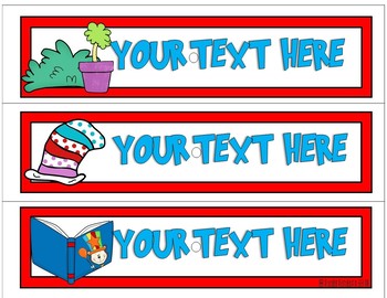 10 Drawer Cart EDITABLE Labels - Dr. Seuss Inspired by Koala Kinders