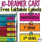 10-Drawer Cart Organizer Editable Labels Freebie