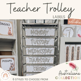 10 Drawer Cart Labels | AUSTRALIANA Teacher Trolley Labels