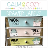 10 Drawer Cart Labels - Calm & Cozy Collection