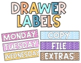 10 Drawer Cart Labels | EDITABLE