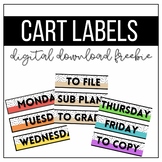 10-Drawer Rolling Cart Labels
