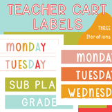 10 Drawer Teacher Cart Labels
