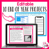 10 EDITABLE End of Year Mini-Projects, Differentiated Activities