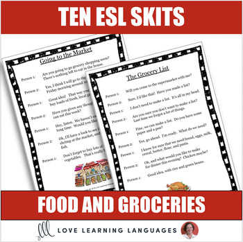 Preview of ESL ELL Skits Dialogues Present, Past, Future - English Skits
