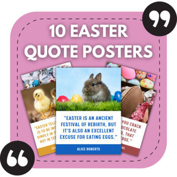 Preview of 10 Easter Posters | Colorful Easter Classroom Decor for Middle & High Schools