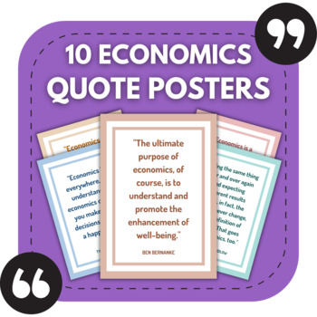 Preview of 10 Economics Posters | Interesting Quotes for Economics Classrooms