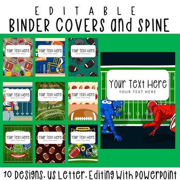 EDITABLE Sports-theme Binder/Folder Covers!! by Amy Firnstahl