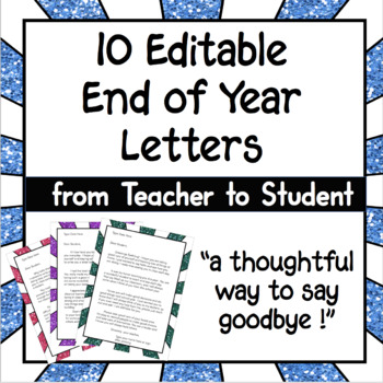10 Editable Goodbye Letters to Student from Teacher 2020 Home Learning