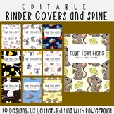 10 Editable Mouses Pattern Binder Covers & Spines, US Lett