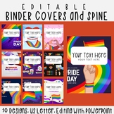 10 Editable Pride Day Binder Covers & Spines, US Letter, P