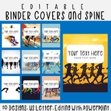 10 Editable Running Binder Covers & Spines, US Letter, PowerPoint