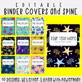 10 Editable Starfish Pattern Binder Covers & Spines, US Le