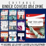 10 Editable Statue of Liberty Binder Covers & Spines, US L