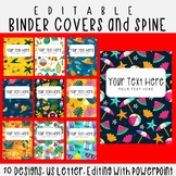10 Editable Summer Pattern Binder Covers & Spines, US Lett