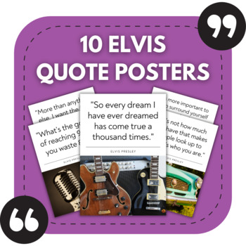 Preview of 10 Elvis Posters | Music Decor | Inspirational Quotes for Music Classrooms