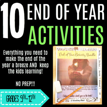 Preview of 10 End of Year Activities Bundle!