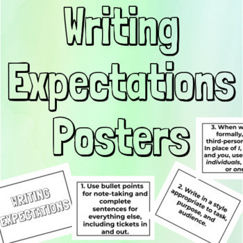 Preview of 10 Essential Writing Expectations Posters
