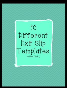 Preview of 10 Exit Slip Templates