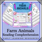 10 FARM ANIMALS -  Reading Comprehension Mini Factual Stor