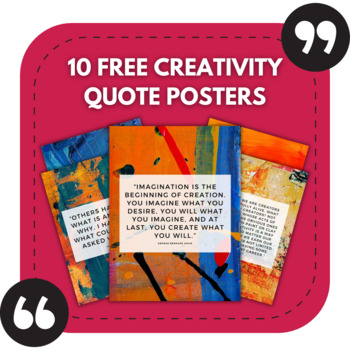 Preview of 10 FREE Creativity Quote Posters
