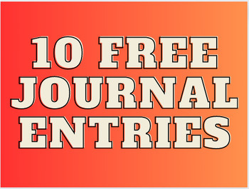 Preview of 10 FREE Journal Entries - Creative Writing - Google Slides Version