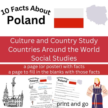 Preview of 10 Facts About Poland - Polish Country & Culture Poster and Fill in the Blanks