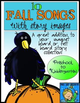Preview of Fall Circle Time Songs with Felt Board Images for Preschool and Kindergarten