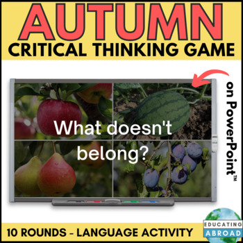 Preview of 10 Fall-Themed Critical Thinking Games for Oral Communication | Autumn DOL