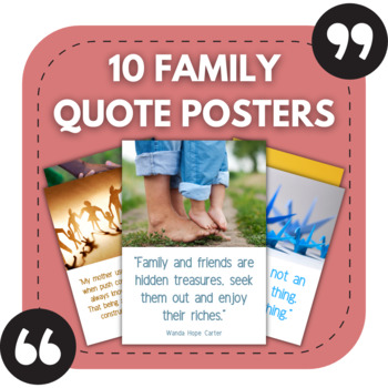 Preview of 10 Family Bulletin Board Posters | Middle & High School Classroom Decor