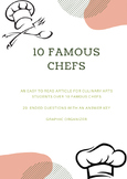 10 Famous Chefs: Culinary Arts Lesson/Sub Plan