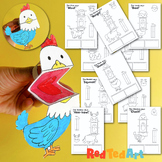 10 Farm Animal FINGER Puppets - 3d Coloring Page & Paper P