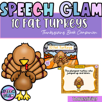 Preview of 10 Fat Turkeys Book Companion (PDF Interactive + Boom Cards) Included!
