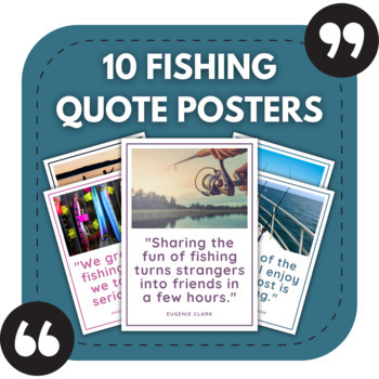 10 Fishing Posters | Fishing Classroom Decor | Sports Posters