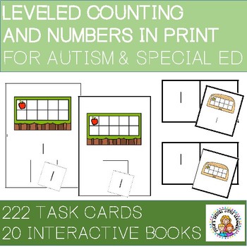Preview of COUNTING AND NUMBERS IN PRINT BUNDLE 2 FOR AUTISM