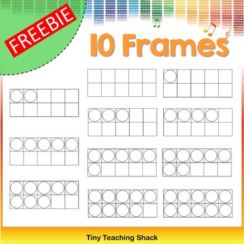 Preview of 10 Frames Clip Art Freebie