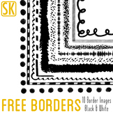 10 Free Black & White Fun Frames / Borders