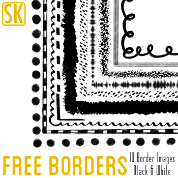 Preview of 10 Free Black & White Fun Frames / Borders