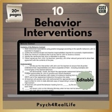 10 Full-Length Behavior Interventions