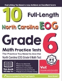10 Full-Length North Carolina EOG Grade 6 Math Practice Tests