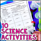 10 Fun & Easy Science Experiments with Recording Sheets & 